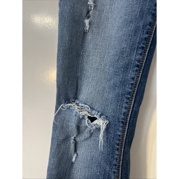 American Eagle Outfitters Artist Stretch Distressed Flared Jeans Size 4R - Picture 2 of 10